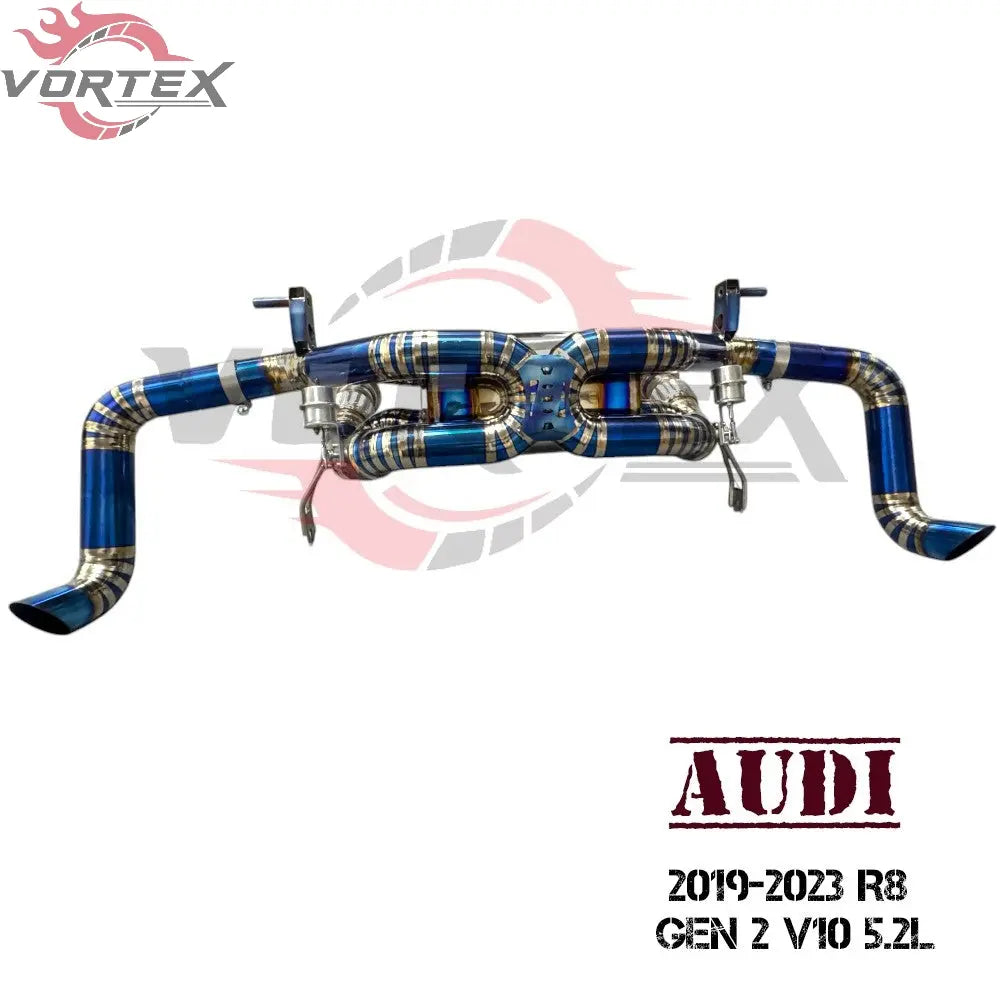 Audi R8 V10 5.2L Titanium Blue Exhaust System 2024–2025 Vortex