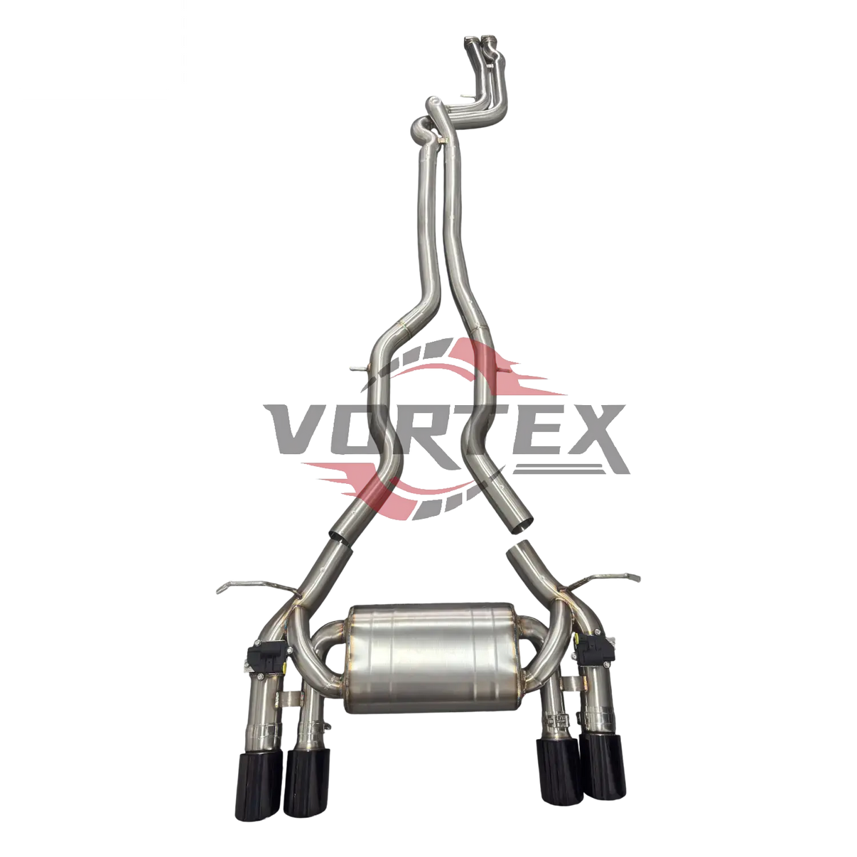 BMW F80 F82 M3 M4 exhaust equal length installed rear view