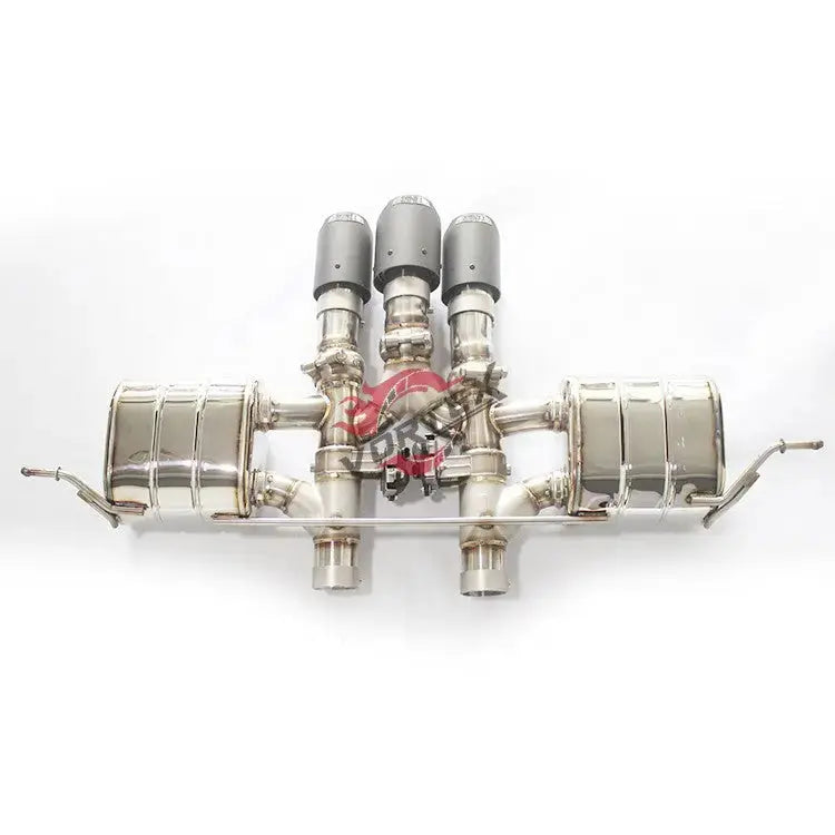 Cayenne center exhaust triple exit rear view