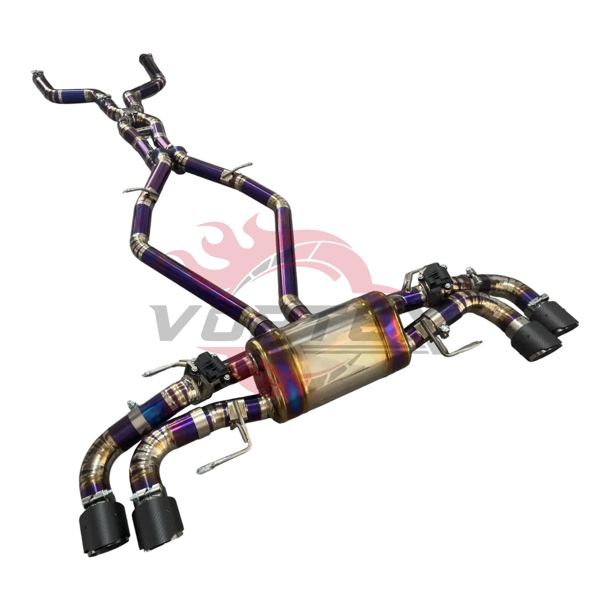 Stelvio Quadrifoglio exhaust installed rear view